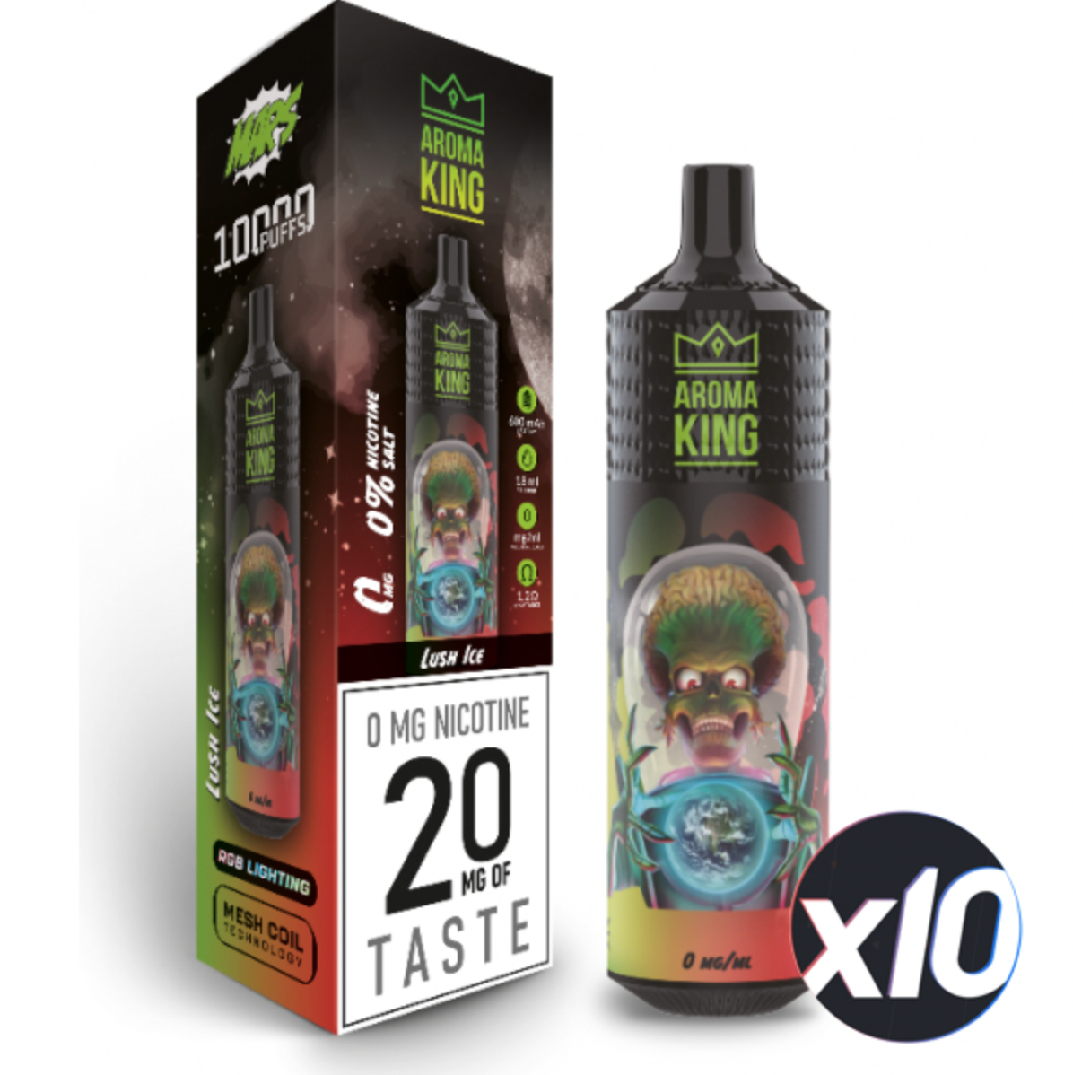 PackX10 - AROMA KING - Lush Ice - 10 000 taffs